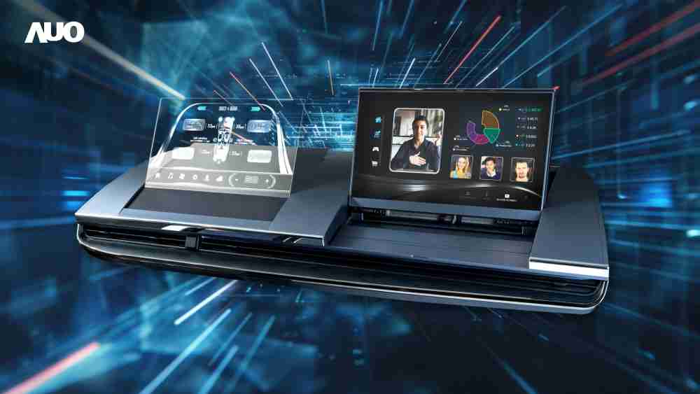 人生就是博Micro LED Display HMI解决方案打造透明Micro LED前座仪表，，，，呈现信息并保留驾驶视野开阔；亦为副驾驶座乘客打造收放自如的Micro LED屏幕，，在不影响显示质量的前提于显示区内建镜头，，，，让用户能与视讯对象直接眼神接触，，提供绝佳的双向沟通体验